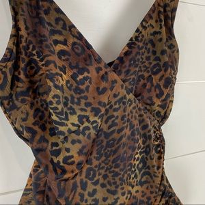 Miraclesuit one piece tiger animal print swimsuit 12DD